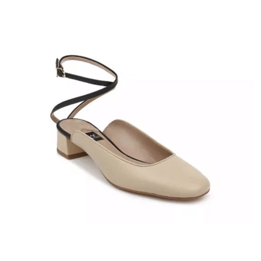 Voss Latlea Slip-On Mid Heel Leather Pump | ZAC Zac Posen